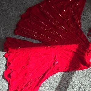 Elegant Red Palazzo Pants